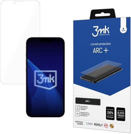 3Mk Arc+ Gehard Glas Voor Iphone 16E Schermbescherming Met Versterkte Coating