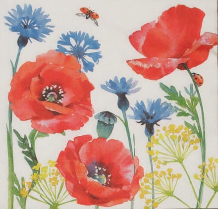 Ambiente - Lunch servetten - Cornflower And Poppy