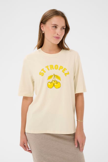Saint Tropez OctaviaSZ T-Shirt Dames T-shirt - Creme