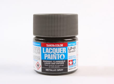 Tamiya Hobbyverf Enamel verf - LP-61 Grey Metallic - Matt - Lacquer Paint - Verf potje - 10 ml