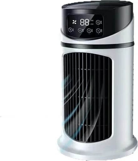 Mini Airco - Ventilator Koeler - Persoonlijke Verkoeling - Stille Werking - 300 ml Tank - Wit