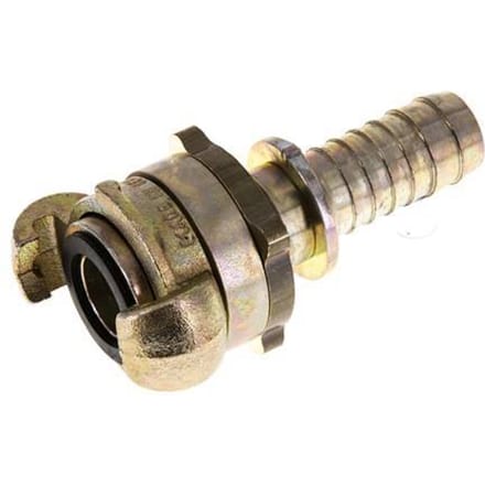 Gietijzer DN 15 DIN 3238 Compressor Klauwkoppeling met 19 mm Slangpilaar Veiligheidskraag