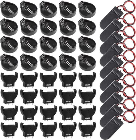 40 Stuks CR2032 Knoopcelhouders en 6V Schakelaar Accuhouder