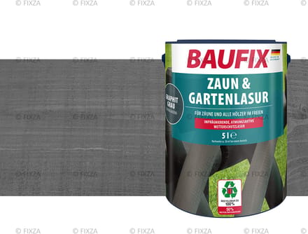 BAUFIX Schutting- en tuinbeits 5 liter (Grafietgrijs satijnglans)