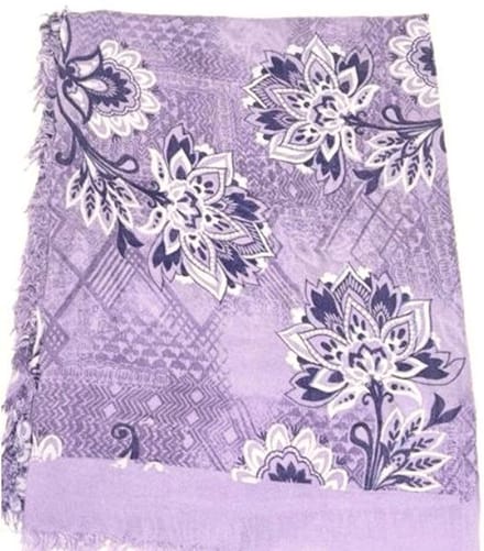 Lange Sjaal - 100% Bamboe - Print - (3802) Paars/Lila