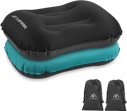 2 Stuks Opblaasbaar Campingkussen - Waterdicht en Ergonomisch Reiskussen voor Comfortabele Ondersteuning