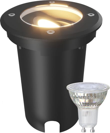 Ledvion LED Grondspot Buiten IP67 3W 230V 345Lm 2700K GU10 dimbaar wit