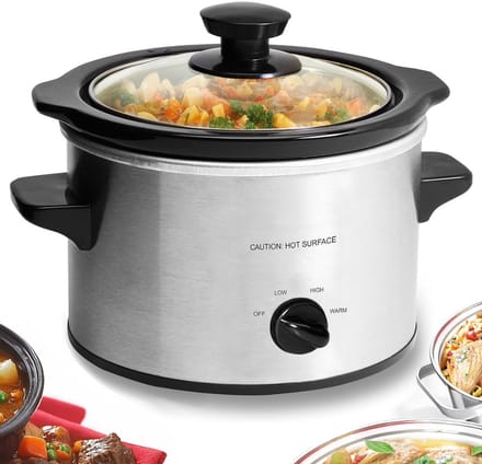 VELTRR® Slowcooker met Timer - Keramische Binnenpan - Hotpot - Zilver