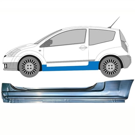 Volledige dorpel voor Citroen C2 2003-2009 / Links