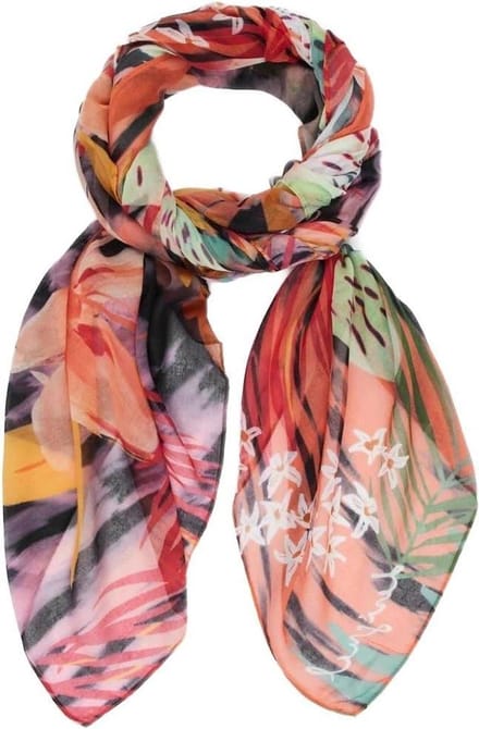 Dames Sjaal - Accessoire Foulard - Mode Accessoire - Abstract Patroon - 190 x 125 cm - Grijs