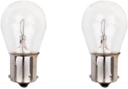 Set van 2 P21W 12V 21W Stadslicht / Remlicht Lampen Wit Glas BA15S