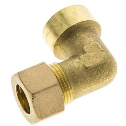 G 1/2'' x 14mm Messing L-Knelfitting 90 graden 89 Bar DIN EN 1254-2