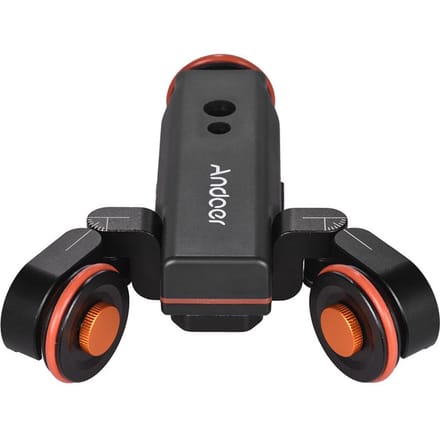 Curseur Vidéo Motorisé pour Caméra avec Indication d'Échelle Curseur Électrique Télécommande Sans Fil Rechargeable 1800mAh noir