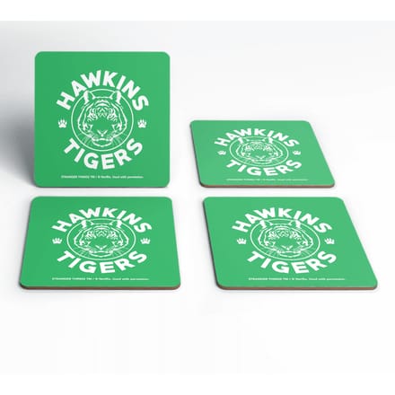 Stranger Things Hawkins Tigers Coaster Set