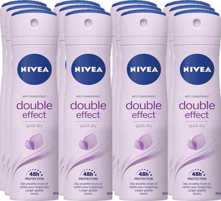 Nivea Deospray Women  Double Effect 150 ml - Voordeelverpakking 12 stuks