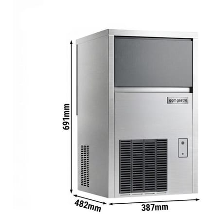 GGM Gastro Eiswürfelbereiter Premium PLUS - Würfel - 30 kg/24h - inkl. Eisvorratsbehälter: 9 kg