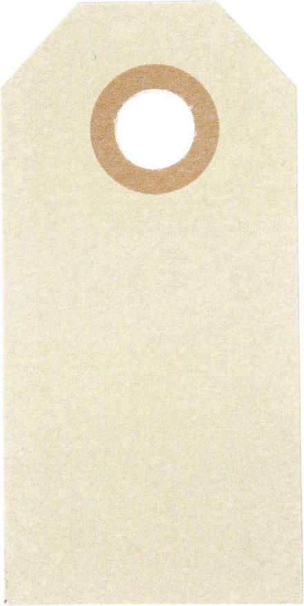 Manilla-labels, afm 3x6 cm, 250 gr, crème, 1000 stuk/ 1 doos