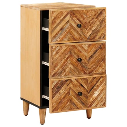 vidaXL - Opbergkasten - Bruin - 40 - x - 33,5 - x - 75 - cm - Massief - Mango - Hout
