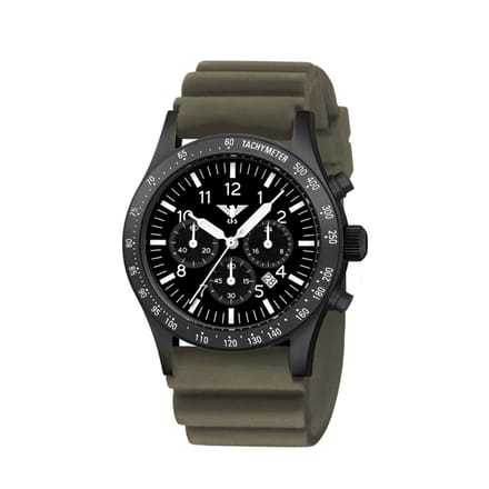 KHS - KHS.PLABSSC.DSGO - Polshorloge - Heren - Solar - PLATOON Black Steel Solar Chronograph