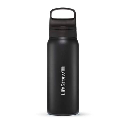 LifeStraw waterfilterfles Go 2.0 Black RVS geïsoleerd 1 liter - Zwart