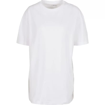 Build Your Brand - Oversized Boyfriend Dames T-Shirt - White maat M