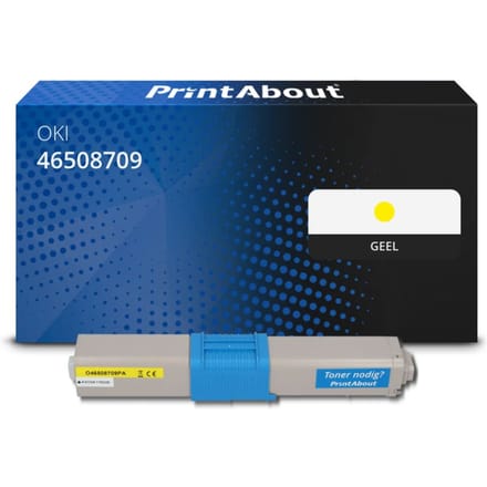 PrintAbout huismerk Toner 46508709 Geel Geschikt voor OKI