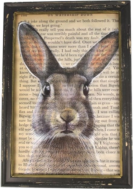 Lijstje hout zwart Haas, 34x23,5cm
