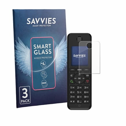 3 Stuks Savvies Screenprotector - geschikt voor Fritz!Fon M3 - beschermfolie glas transparant
