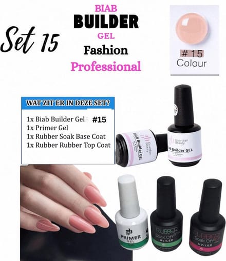 Guardian Beauty BIAB Builder Gel Set - Aphrodite - #15 - Nagel Gellak
