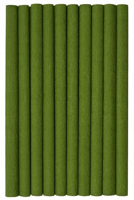 Gekreukeld Crepepapier Olijfgroen 50x200cm - 10 Vel