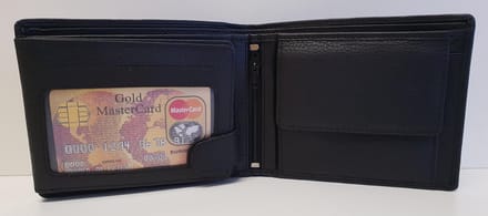 LD Heren Billfold - Portemonnee -  Laag Model - Zwart
