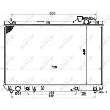 Radiator, motorkoeling NRF 58378
