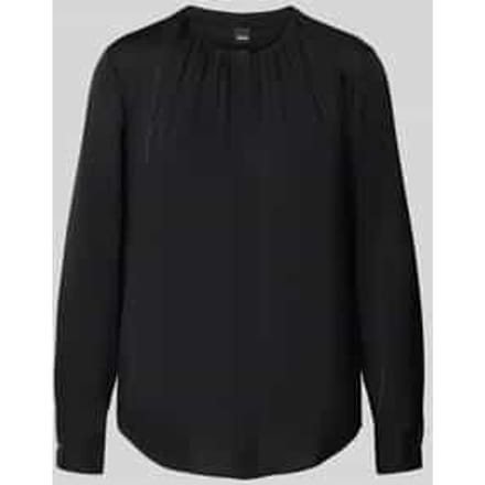 Slim fit blouse van een zijdemix, model 'Banorah'