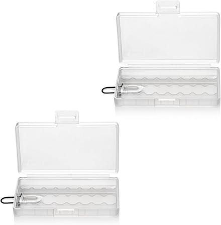Batterij Opbergdoos - Batterijhouder Organizer - Batterijen Sorteren - 8 Batterijen Per Doos - Transparant