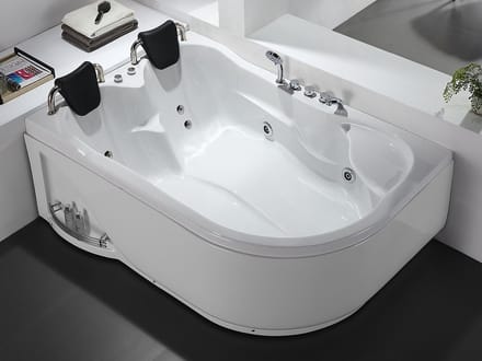 Vente-unique Massagebad - 2 personen - 181 x 123 x H65 cm - linkse hoek - RAFINA