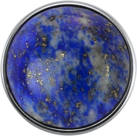 Dames Click Button Drukknoop 18mm Natuursteen Blauw - EBCM216