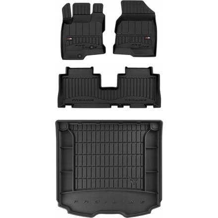 FROGUM Proline – Automatten Set + Kofferbakmat – Perfecte Pasvorm – Geurloos TPE – OPEL Antara 2006-2017