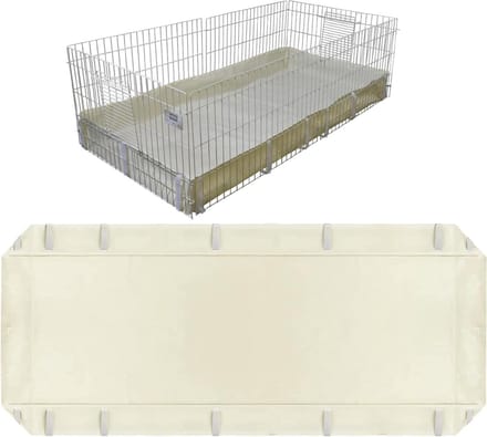 Bodembekleding Kooi - Vochtige Onderlegger - Netheid Buren - Waterdicht Nylon - 120x60 cm - Grijs