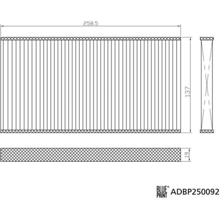 Cabinefilter BLUE PRINT ADBP250092