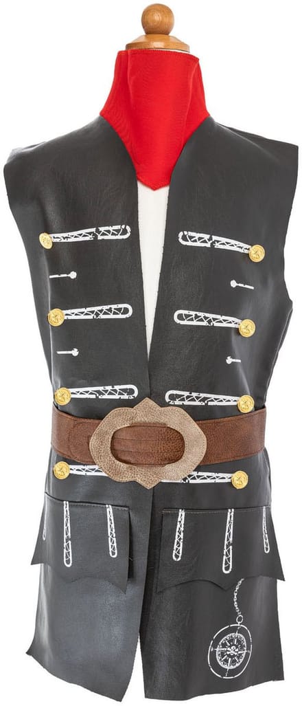 Verkleedset Piratenvest en Riem, 7-8 jaar