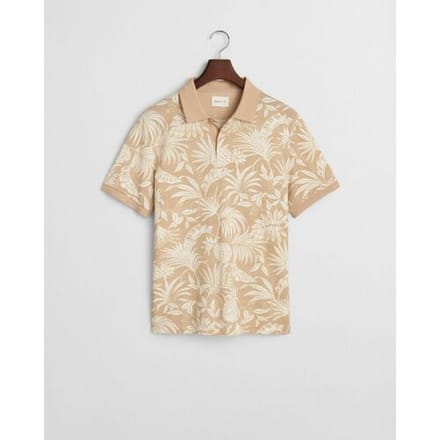 Gant poloshirt korte mouw beige