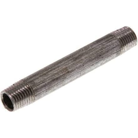 R 1/4'' Verzinkt Stalen Dubbele Pijpnippel 50 Bar DIN 2982 - 80mm [2 Stuks]