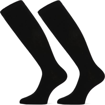 Teckel Unisex Kniekousen Wol Zwart 36-42 2 paar