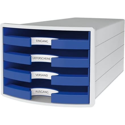 HAN ladekast - IMPULS - 4 lades - grijs/blauw - HA-1013-14