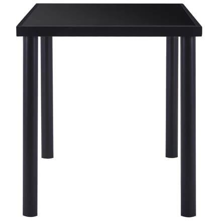 vidaXL - Eettafel - 140x70x75 - cm - gehard - glas - zwart