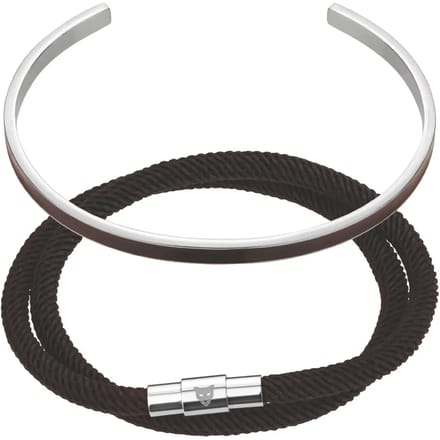 Echte leren/roestvrijstalen armband Marc Lauder