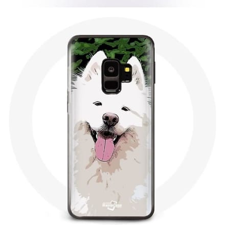 Samsung Galaxy S9 hoesje Wit Samojeed hondenras wit