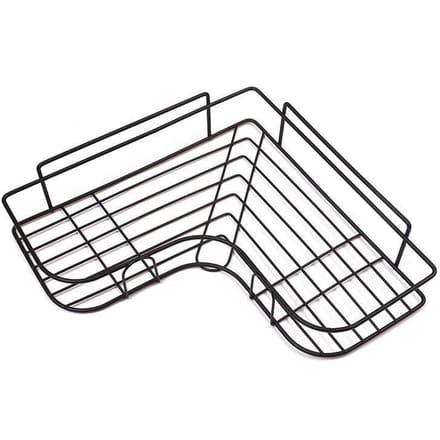 Support d'angle de rangement en fer sans poinçon, pour salle de bain, chambre à coucher, cuisine noir