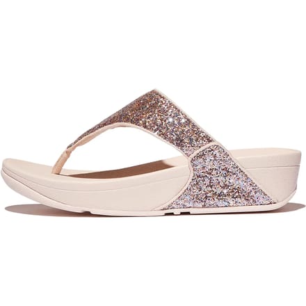 FitFlop Lulu Multi-Tonal Glitter Toe-Post Sandals Vrouwen - Nude Rose Mix
