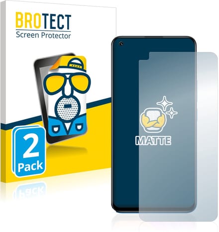 BROTECT - Screenprotector voor realme 8 - Folie Beschermfolie matte 2 Stuks